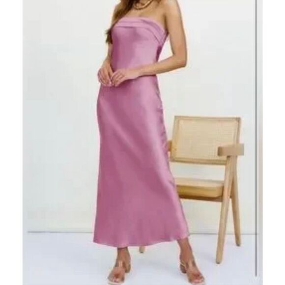NWT Meroketty Confidence , strapless maxi dress - Picture 1 of 13